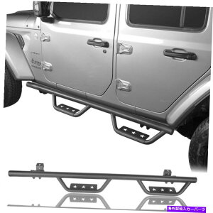 Nerf Bar 2 PCSX`[jO{[hTChXebvi[to[tBbg18-22W[vO[JLIt[h 2 Pcs Steel Running Board Side Step Nerf Bars Fit 18-22 Jeep Wrangler JL Offroad