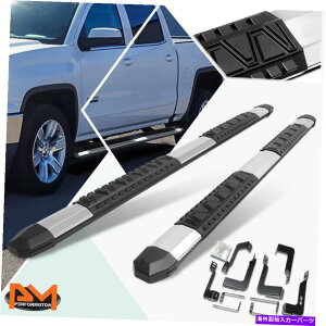 Nerf Bar 07-19�V���o���[�h/�V�G���N���[�L���u�A���~�j�E��5 �T�C�h�X�e�b�v�i�[�t�o�[�����j���O�{�[�h For 07-19 Silverado/Sierra Crew Cab Aluminum 5 Side Step Nerf Bar Running Board�y���s�A���i�z