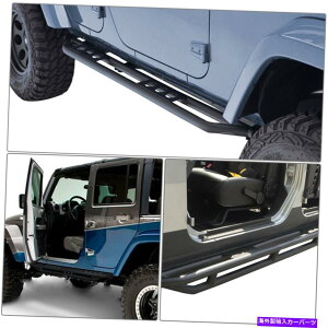 Nerf Bar 07-18pW[vO[JK 4hAX`[TChXebvA[}[i[to[jO{[h for 07-18 Jeep Wrangler JK 4 Door Steel Side Step Armor Nerf Bars Running Boards