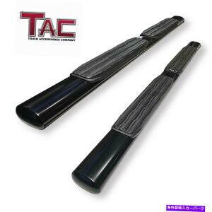 Nerf Bar 2007-2021g^chN[}bNX5 "ȉ~`̃Xg[gubNTChXebvi[to[ For 2007-2021 Toyota Tundra Crew Max 5" Oval Straight Black Side Step Nerf Bars