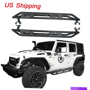 Nerf Bar 07-18�̃{�[�h�����s���Ă���e�N�X�`���u���b�N�T�C�h�X�e�b�vnerf�o�[ Textured Black Side Step Nerf Bars Running Board for 07-18 Jeep Wrangler JK 4DR�y���s�A���i�z