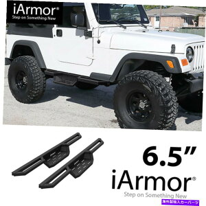 Nerf Bar IARMOR 6.5 87-06 Jeep Wrangler TJ YJ 2DR�̂��߂̃T�C�h�A�[�}�[�X�N�G�A���h���b�v���� iArmor 6.5 Drop Steps Side Armor Square for 87-06 Jeep Wrangler TJ YJ 2Dr�y���s�A���i�z