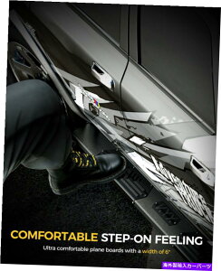 Nerf Bar Kyx 6 "2007-2018̃jO{[hVo[hVG1500N[LuXebvi[to[ KYX 6" Running Board For 2007-2018 Silverado Sierra 1500 Crew Cab Step Nerf Bars