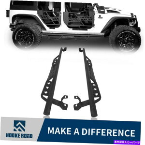 Nerf Bar Hooke Road��07-18 Jeep Wrangler JK 4-Door�̂��߂̃I�t���[�h�i�[�t�T�C�h�X�e�b�v�o�[ Hooke Road Rugged Off-road Nerf Side Step Bars For 07-18 Jeep Wrangler JK 4-Door�y���s�A���i�z