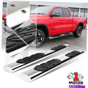 Nerf Bar Chrome 6 "ȉ~`̃TChXebvNERFo[jO{[h19-20 RAM 1500 Quad/Ext Cab Chrome 6" Oval Side Step Nerf Bar Running Board for 19-20 Ram 1500 Quad/Ext Cab