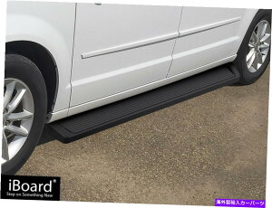 Nerf Bar v~A6 "ubNiboardTChXebv11-20_bWOhLoɓK܂ Premium 6" Black iBoard Side Steps Fit 11-20 Dodge Grand Caravan