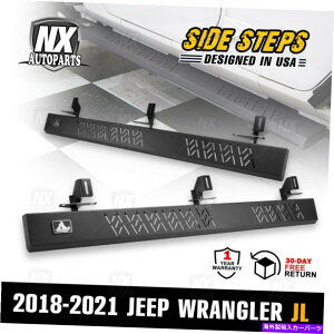 Nerf Bar 2018-2022�̃T�C�h�X�e�b�v���b�N�X���C�_�[ Side Steps Rock Slider for 2018-2022 Jeep Wrangler JL 4DR Nerf Bar Running Board�y���s�A���i�z