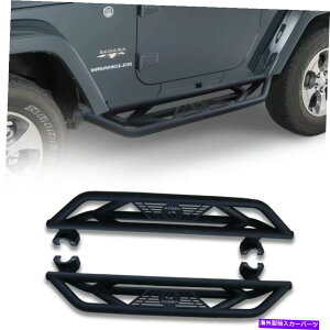 Nerf Bar 07-18̐VjO{[hX`[TChXebvtBbgW[vO[jk2hA New Black Running Board Steel Side Step Fit for 07-18 Jeep Wrangler JK 2 Door