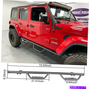 Nerf Bar z[N[hX`[TChXebvi[to[jO{[h18-22W[vO[JL Hooke Road Steel Side Step Nerf Bars Running Board for 18-22 Jeep Wrangler JL