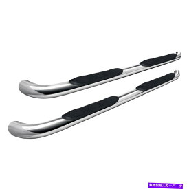 Nerf Bar Jeep Wrangler 1987-2006 Aries 35600-2 3 "磨かれた丸いサイドバー For Jeep Wrangler 1987-2006 Aries 35600-2 3" Polished Round Side Bars