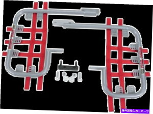 Nerf Bar DGptH[}XX`[i[to[Vo[o[-Red Web 54-2500 DG Performance Steel Nerf Bars Silver Bar - Red Web 54-2500