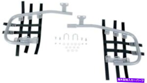 Nerf Bar DGptH[}XX`[i[to[Vo[o[ - ubNEFu54-6260 DG Performance Steel Nerf Bars Silver Bar - Black Web #54-6260