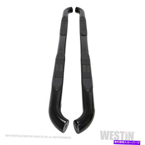 Nerf Bar EFXeB23-4155\ʃXebvpbh3  "åۂpȂnerfo[ WESTIN 23-4155 Nerf Bar With Surface Steps Pads In 3" Diameter Of Round Curved