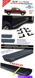 Nerf Bar フィット2005-2018トヨタタコマクルーキャブブラック6 "ランニングサイドステップボードネルフバー Fits 2005-2018 Toyota Tacoma Crew Cab Black 6" Running Side Steps Board Nerf Bar