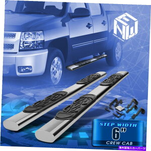 Nerf Bar 99-14̃Vo[hGMTN[Lu6 "NSSI[oi[tXebvo[jO{[h For 99-14 Silverado GMT Crew Cab 6" Chrome SS Oval Nerf Step Bar Running Boards
