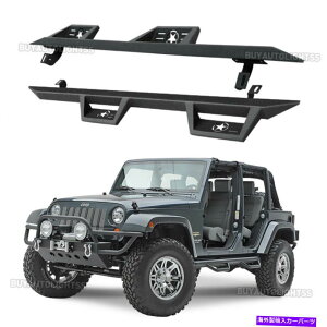 Nerf Bar 2007-2018̃W[vO[JK 4hAt[vTChXebvi[to[jO{[h for 2007-2018 Jeep Wrangler JK 4-Door Hoop Side Steps Nerf Bars Running Boards