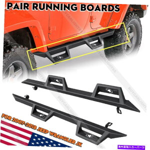 Nerf Bar X`[jO{[htBbg07-18W[vO[JK 4hAt[vTChXebvi[to[ Steel Running Board Fit 07-18 Jeep Wrangler JK 4-Door Hoop Side Step Nerf Bar