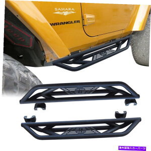 Nerf Bar tBbg07-17W[vO[JK2s[X2hATChXebvi[to[jO{[h Fits 07-17 Jeep Wrangler JK 2 piece 2-Doors Side Steps Nerf Bars Running Board