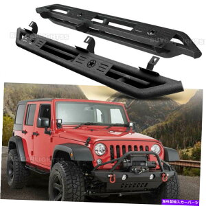 Nerf Bar 2007-2018̃bJ[XC_[i[to[TChXebvbNN[[W[vO[JK JKU Rocker Slider Nerf Bar Side Step Rock Crawler for 2007-2018 Jeep Wrangler JK JKU