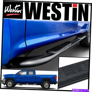 Nerf Bar �E�F�X�e�B���v���`�i4�ȉ~�`��nerf�X�e�b�v�o�[2015-2019�V���o�[�h2500/3500hd�_�u���L���u Westin Platinum 4 Oval Nerf Step Bars 2015-2019 Silverado 2500/3500HD Double Cab�y���s�A���i�z