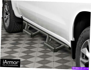 Nerf Bar IARMORIt[hhbvXebvA[}[tBbg19-22V{[Vo[hGMCVGN[Lu iArmor Off-Road Drop Steps Armor Fit 19-22 Chevy Silverado GMC Sierra Crew Cab
