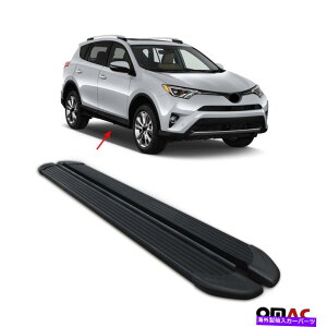 Nerf Bar g^RAV4̃jO{[hNERFo[2013-2018TChXebvALUBubN2 PC Running Boards Nerf Bars For Toyota RAV4 2013-2018 Side Steps Alu. Black 2 Pcs