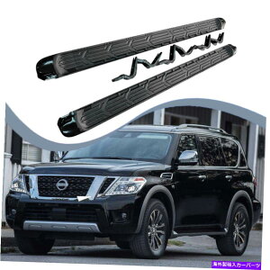 Nerf Bar 2016�N�ɓK������T�C�h�X�e�b�v - 2022���Y�͑������j���O�{�[�hnerf bar Side Steps Fit for 2016 - 2022 Nissan Armada Running Boards Nerf Bar
