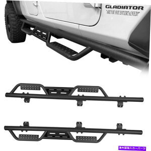 Nerf Bar �e�N�X�`���X�`�[���T�C�h�X�e�b�vnerf bar running�{�[�h�W�[�v�O���f�B�G�[�^�[JT 20-22�̂��߂̃u���b�N Texture Steel Side Step Nerf Bar Running Board Black for Jeep Gladiator JT 20-22�y���s�A���i�z