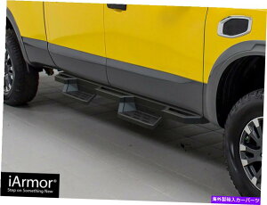 Nerf Bar IARMORオフロードドロップステップアーマーフィット04-22日産タイタンクルーキャブ iArmor Off-Road Drop Steps Armor Fit 04-22 Nissan Titan Crew Cab