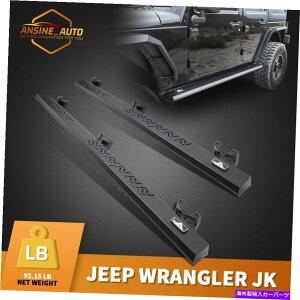 Nerf Bar tBbg2007-2018W[vO[JK 4hAeNX`It[hjO{[hTChXebv Fit 2007-2018 Jeep Wrangler JK 4-Door Texture OFF-ROAD Running Boards Side Steps