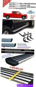 Nerf Bar 6 "ランニングボードは2014-2018シルバラードシエラ1500 2500 3500クルーキャブクロム 6" Running Boards Fits 2014-2018 Silverado Sierra 1500 2500 3500 Crew Cab Chrome