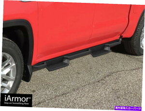 Nerf Bar IARMORIt[hhbvXebvA[}[tBbg19-22V{[Vo[hGMCVGN[Lu iArmor Off-Road Drop Steps Armor Fit 19-22 Chevy Silverado GMC Sierra Crew Cab