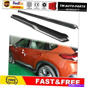 Nerf Bar 2PC͓YXgCROGUE T33 2021 2022jO{[hTChXebvnerfo[ɓKĂ܂ 2Pcs Fit for Nissan X Trail Rogue T33 2021 2022 Running Board Side Step Nerf Bar