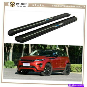 Nerf Bar 2PC�̓����W���[�o�[�G���H�[�N2020 2021�h�A�T�C�h�X�e�b�v�i�[�t�o�[�����j���O�{�[�h�ɓK���Ă��܂� 2Pcs Fit for Range Rover Evoque 2020 2021 Door Side Step Nerf Bar Running Board�y���s�A���i�z