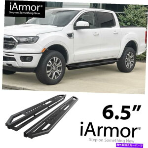 Nerf Bar IARMOR 6.5 "TChXebvTChA[}[XNGA19-22tH[hW[X[p[N[Lu iArmor 6.5" Side Steps Side Armor Square for 19-22 Ford Ranger SuperCrew Cab