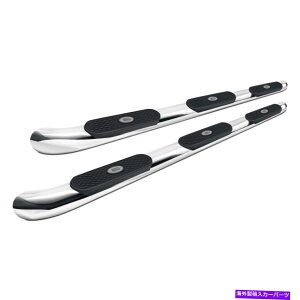 Nerf Bar V{[Vo[h3500 HD 07-15 4 "zC[c[zC[ȉ~`̃TCho[ For Chevy Silverado 3500 HD 07-15 4" Wheel-to-Wheel Polished Oval Side Bars