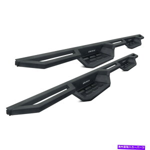Nerf Bar RAM 3500 11-22 APG 6 "ZghbvX^C̃Lu̒`i[to[ For Ram 3500 11-22 APG 6" ST Drop Style Cab Length Black Rectangular Nerf Bars