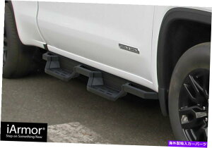 Nerf Bar IARMORIt[hhbvXebvA[}[tBbg19-22Vo[hVG_uLu iArmor Off-Road Drop Steps Armor Fit 19-22 Silverado Sierra Double Cab