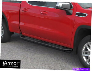 Nerf Bar IARMORIt[hTChXebvA[}[tBbg19-22Vo[hVG_uLu iArmor Off-Road Side Steps Armor Fit 19-22 Silverado Sierra Double Cab