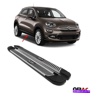 Nerf Bar ボードを実行しているサイドステップnerf bars fiat 500x 2016-2021用アルミニウムフィット Side Steps Running Boards Nerf Bars Aluminum Fits for FIAT 500X 2016-2021