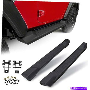 Nerf Bar W[vO[JL 2hA2018 2019 2020jO{[hNERFo[̃TChXebvtBbg Side Step Fits for Jeep Wrangler JL 2 Door 2018 2019 2020 Running Board Nerf Bar