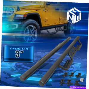 Nerf Bar 18-22��J2�W�[�v�����O���[JL 4-dr 3 �Ǐ�h���b�v�X�e�b�v�i�[�t�o�[�����j���O�{�[�h J2 For 18-22 Jeep Wrangler JL 4-Dr 3 Tubular Drop Steps Nerf Bar Running Boards�y���s�A���i�z