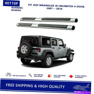 Nerf Bar 2007-20182PCStBbgW[vO[JK UNLIMITED 4hATChXebvi[to[ 2Pcs Fits For 2007-2018 Jeep Wrangler JK Unlimited 4-Door Side Step Nerf Bars