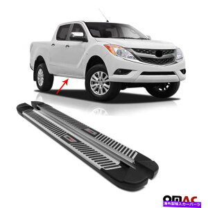 Nerf Bar �T�C�h�X�e�b�v�����j���O�{�[�hnerf bars alu�B 2��PC�B�}�c�_BT-50 2012-2020�̏ꍇ Side Step Running Boards Nerf Bars Alu. 2 Pcs. For Mazda BT-50 2012-2020�y���s�A���i�z