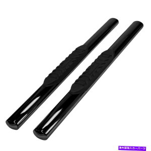 Nerf Bar 07-19Voh/VGSTDLû߂̃ubN4C`ȉ~`̃XgO Black 4in Oval Strght w/2 Pads Step Nerf Bar for 07-19 Silverado/Sierra Std Cab