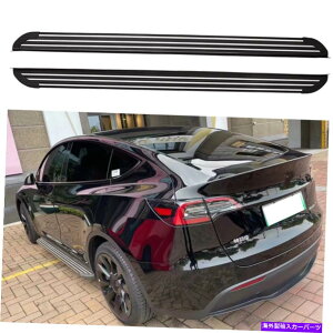 Nerf Bar eXfY 2020-2022TChXebvi[to[Ki2PCS̃jO{[htBbgC Fix Running Board Fits for Tesla Model Y 2020-2022 Side Step Nerf Bar Stair 2PCS