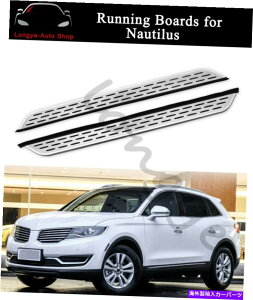Nerf Bar �����J�[���m�[�`���X2019 2020�T�C�h�X�e�b�v�i�[�t�o�[�v���e�N�^�[�̃����j���O�{�[�h�t�B�b�g Running Board fits for Lincoln Nautilus 2019 2020 Side Step Nerf Bars Protector�y���s�A���i�z