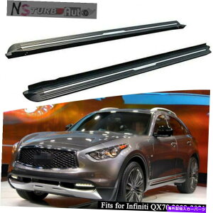 Nerf Bar Infiniti FX 35 37 50 QX70 2009-2021�T�C�h�X�e�b�v�����j���O�{�[�hNERF�o�[�ɓK�� Fits for Infiniti FX 35 37 50 QX70 2009-2021 Side Step Running Board Nerf Bar�y���s�A���i�z
