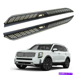 Nerf Bar 2PCS�Œ胉���j���O�{�[�hNERF�o�[�t�b�g�T�C�h�X�e�b�v2019-2022 Kia Telluride�̃t�B�b�g 2Pcs Fixed Running Board Nerf Bar Foot Side Step Fit for 2019-2022 KIA Telluride�y���s�A���i�z