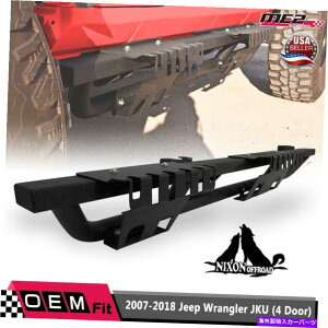 Nerf Bar 2007-2018̃W[vO[JKU 4hATChXebvo[XeB[Zbgwr[f[eB For 2007-2018 Jeep Wrangler JKU 4-Doors Side Step Bars Steel Set Heavy Duty